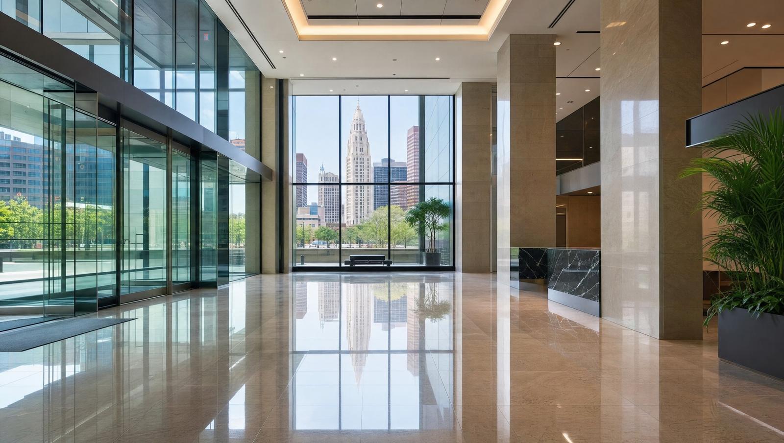 Commercial building interior in Columbus after professional Greater Clean cleaning